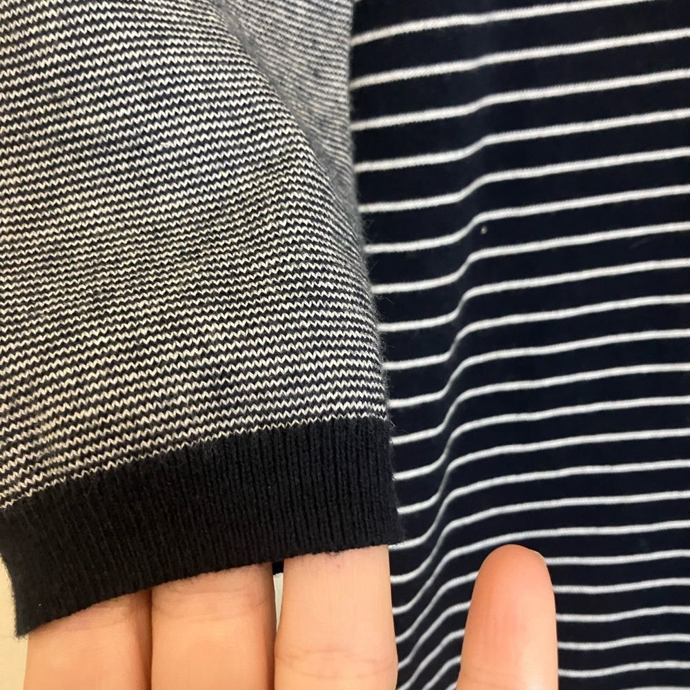 Ann Taylor striped sweater dress, V-neck, long sleeve, excellent condition, S - Picture 2 of 3